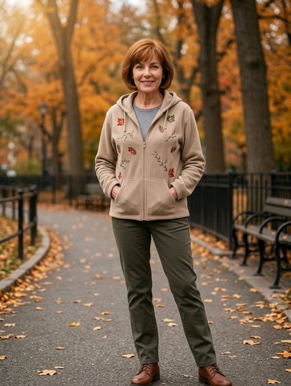 Nick & Sarah Sport Roomy Fleece Hoodie Autumn-Inspired Long Sleeve Women size XL